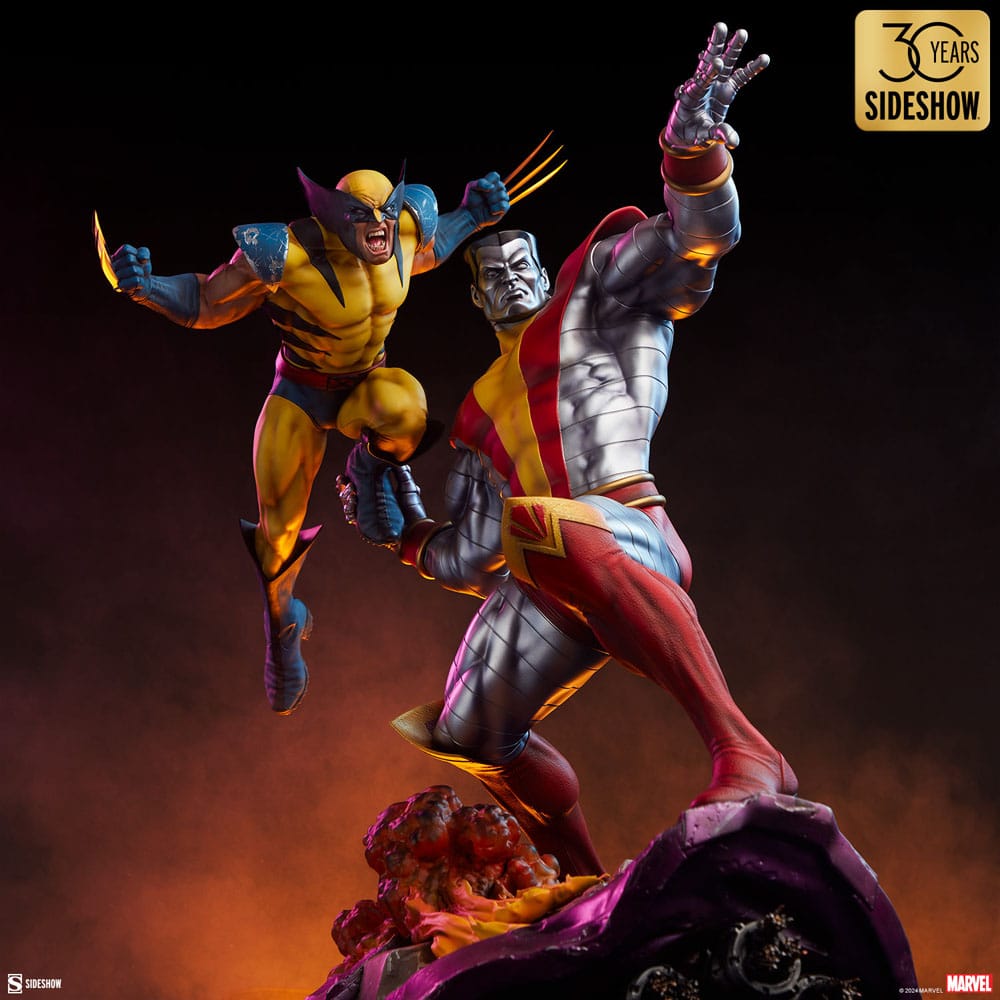 Statuette Premium Format Wolverine & Colossus 61 cm