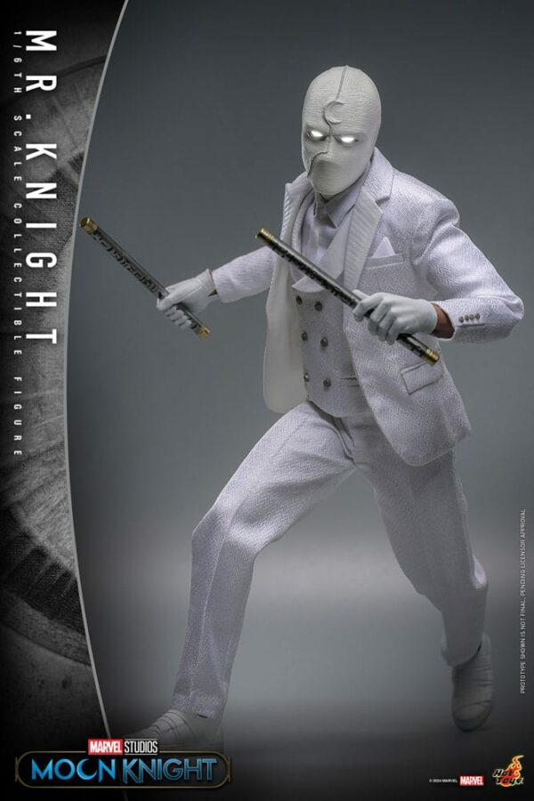 MARVEL – Figurine 1/6 Masterpiece Mr. Knight (Moon Knight TV Series) 29 cm – Image 4