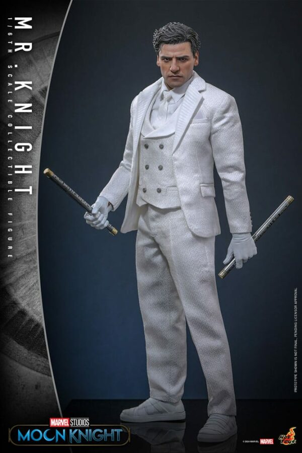 MARVEL – Figurine 1/6 Masterpiece Mr. Knight (Moon Knight TV Series) 29 cm – Image 6