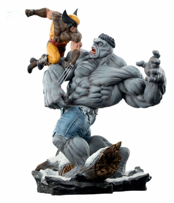 MARVEL – Statuette Wolverine vs Grey Hulk 58 cm – Image 2